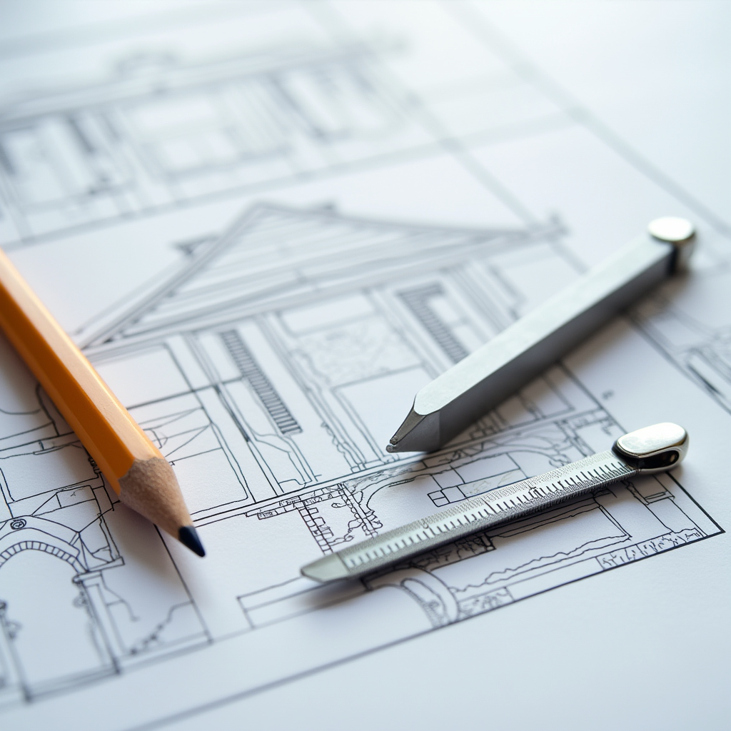 create_image_representing_an_architectural_design_department_focus_on_a_blueprint_of_a_building_wit_qwfocrbqw8m8s11not7m_1